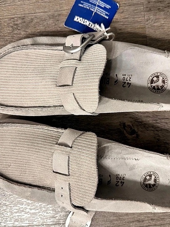 Birkenstock Shoes - Birkenstock Boston Clog Gray & Brown EU 42 NWT